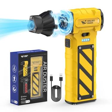 Imagem de Smiling Shark Soprador De Ar Comprimido, Elétrico Sem Fio Com Velocidade Contínua 110.000 Rpm, Cortador Emergência E Martelo - Perfeito Para Quintal/Gramado/Folhas/Poeira/Computador/Carro/Camping, J