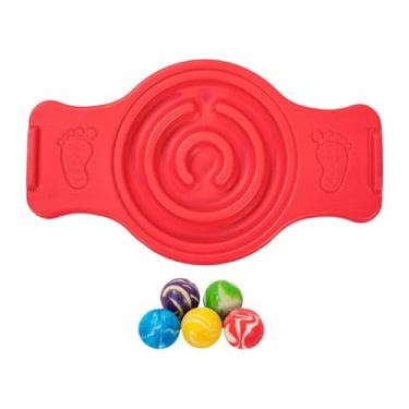 Imagem de Lljsszr Prancha de Equilíbrio, Labirintos, Gangorra, Treinamento Sensorial, Disco de Fitness Divertido, Multifuncional, Prancha de Estabilidade Oscilante para, Vermelho