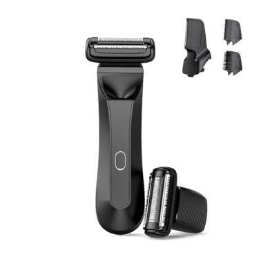 Imagem de Yinke Pacote com 2 lâminas de substituição e lâmina em forma de V compatíveis com cortador de grama Manscaped 4.0, 3.0, 3.0 Plus, 2.0 Ultra aparador de cabelo, cabeça de lâmina de reposição para