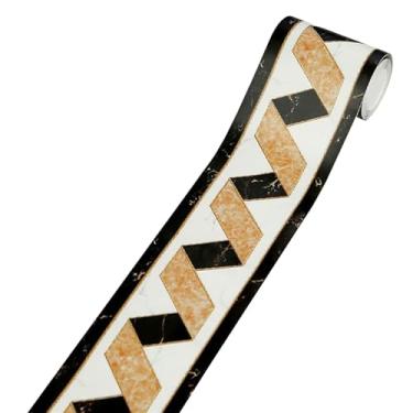 Imagem de TsoLay Adesivos de rodapé com padrão 3D removível à prova d'água borda da cintura adesivo de parede autoadesivo borda removível adesivo de parede