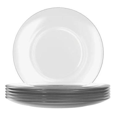 Imagem de Conjunto 6 Pratos Duralex Astral Raso Transparente 22cm - Nadir Figuei