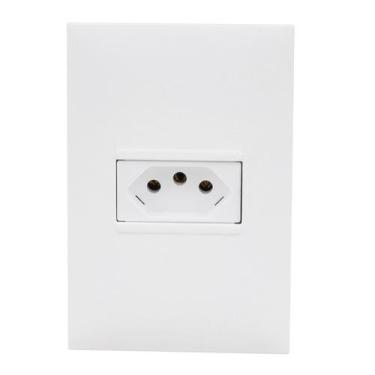 Imagem de Conjunto Tomada 10A 2p+T 4x2 Branca 615080BC Pial Plus+ - Pial Legrand