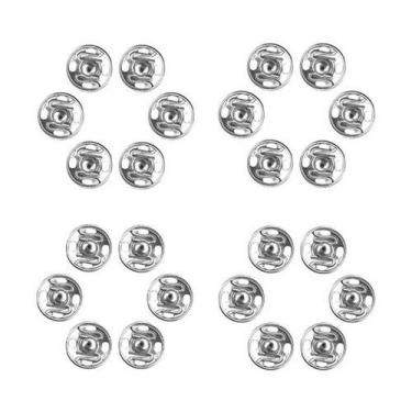 Imagem de Colchete de pressão invisivel (6 un) - IMPORTAÇÃO, 8MM - PRATA