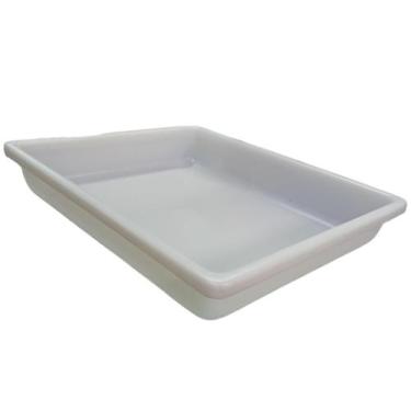 Imagem de BANDEJA AÇOUGUE PEAD NATURAL 4L 34,7x5,7x29,5CM BAIXA MOD.147 - O.M LA