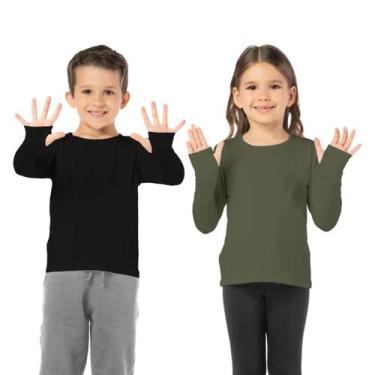 Imagem de Kit Segunda Pele Infantil Térmica Verde E Preta Flanelado - Vrasalon, 