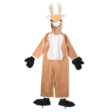 Imagem de Rrlihjgu Fantasia De Rena Natalina, Fantasia Infantil De Rena Para Cosplay, Fato Macio para Idades 3-13 Anos para Férias de Inverno Aniversário e Teatro