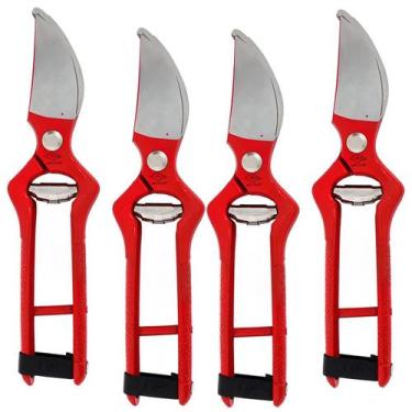 Imagem de Kit 4 Tesouras de poda profissional corneta 9 Polegadas 230 mm alicate