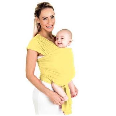 Imagem de Baby Sling Mamãe Canguru Malha 100% Algodão Wrap Sling - Bella Sorocab