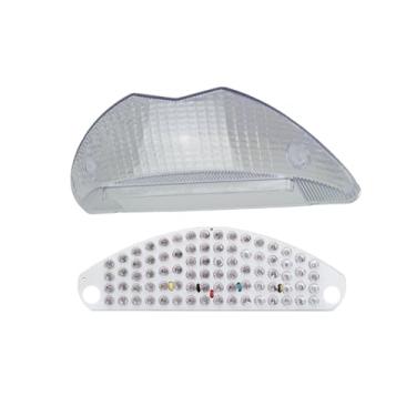 Imagem de TOPZONE Adequado para BMW 2003-2008 F650GS / F650GS Dakar, 2008-2016 G650GS / G650GS Sertao, 2003-2008 R1200GS/R1200GS AdventureT, luz traseira de freio de motor (transparente, luz de freio LED)