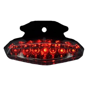 Imagem de Topzone Lightings Luzes traseiras de LED de motocicleta com luz traseira de freio com indicadores de luz de seta integrados para Ducati 09-12 Hypermotard