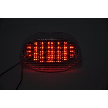 Imagem de Lente fumê luzes traseiras de LED para motocicleta, luz traseira de freio com indicadores de luz de seta integrados para BMW R1100S F650CS