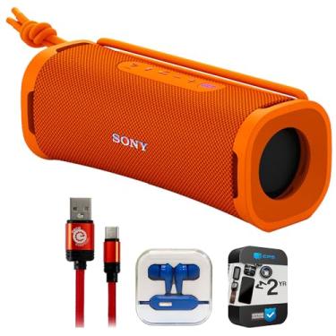 Imagem de Sony Pacote de alto-falante compacto Bluetooth ultra portátil SRSULT10/D ULT Field 1 com cabo USB de carregamento e sincronização tipo C, fone de ouvido intra-auricular (as cores podem variar) e