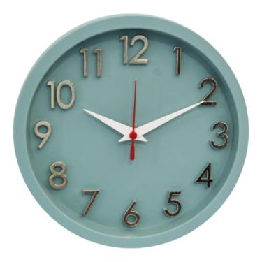 Imagem de Relógio de Parede 3D Grande Decorativo com Mecanismo Silencioso em Dourado, Preto, Branco, Cinza, Rosa, Azul e Verde - Relógios de Parede para Cozinha, Sala e Quarto(Verde)