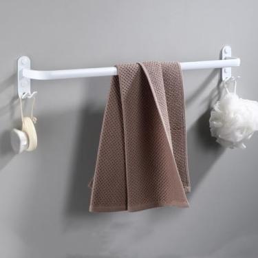 Imagem de Acessórios para banheiro, cabide para toalhas, barra para toalhas de chuveiro, suporte de parede, organizador, gancho, trilho, espaço em branco, prateleira de alumínio para banho, uma camada de 50 cm