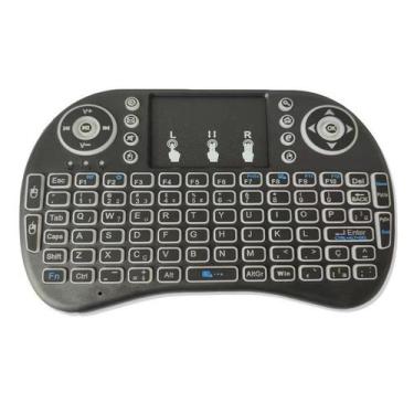 Imagem de Mini teclado sem fio 2.4G, mouse de ar i8, bateria de lítio luz de fun