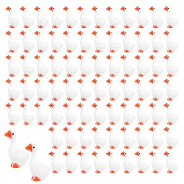 Imagem de 80un. Mini Figurinhos Gansos, Gansos Miniaturas Resina para Mesa Fofos Estatuetas Animais Pequenos para Varanda Gramado Decoração Jardim Escritório Enfeites Mesa Painel Interno Carro