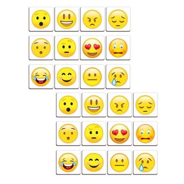 Imagem de Jogo da Memória Emojis, 24 Peças em MDF, Tema Expressões Faciais