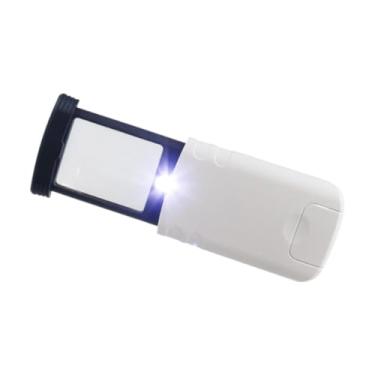 Imagem de harayaa Lupa de LED para avaliação, lupa portátil 4x, retangular para artesanato em jornais e livros