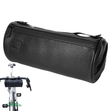 Imagem de Bolsa Para Guiador De Bicicleta - Pochete Impermeável em Couro PU,Mochila Montagem Guidão Para Bicicleta | Para Estrada Montanha Deslocamento Scooter Elétrica Viagem Ao Ar Livre Adultos