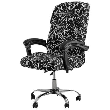 Imagem de Capas de cadeira de escritório elásticas, elásticas e removíveis com zíper, serve na maioria das cadeiras de computador, tecido macio e respirável – lavável e removível para casa e escritório (teia de