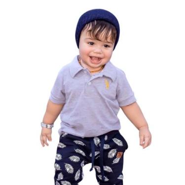 Imagem de Camiseta Roupa Bebê Gola Polo Piquet e Infantil com Bordado - Patrulha