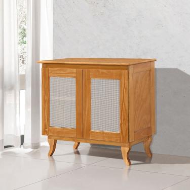 Imagem de Aparador Multiuso Bar Em Madeira 2 Portas Em Tela Sextavada - Imbuia