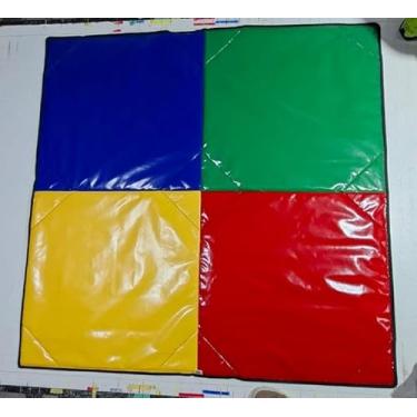 Imagem de Tatame Infantil 1,50×1,50 m – para piscina de bolinhas, Piso de Atividades para Creches, Berçários e Ambientes Infantis | Espuma interna (pack impermeavel), produto de Fácil Limpeza e conforto