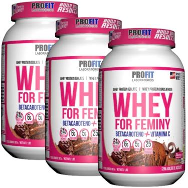 Imagem de 3X WHEY PROTEIN FOR FEMINY 907G PROFIT-Unissex