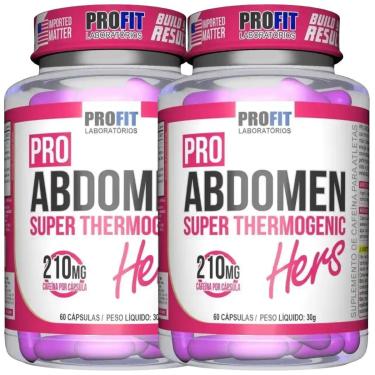 Imagem de 2X TERMOGÊNICO PRO ABDOMEN HERS 60 CÁPSULAS PROFIT-Unissex