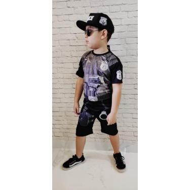 Imagem de Fantasia Infantil Policial Profissões Halloween Carnaval - Kids, M, Po