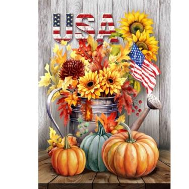 Imagem de Briarwood Lane Bandeira americana de jardim de outono