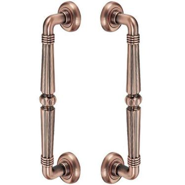 Imagem de Puxador Duplo Victoria 305mm Cobre Antigo Porta Pivotante