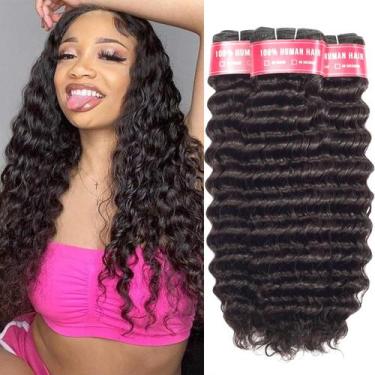 Imagem de Pacotes de cabelo LUXEDIVA 12A Deep Wave 100% Brazilian Curly
