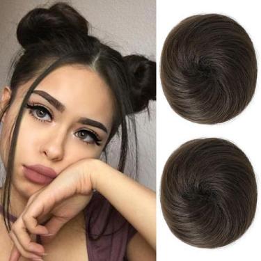 Imagem de Extensões de coque de cabelo REECHO Mini Claw Clip Messy Cat Ears