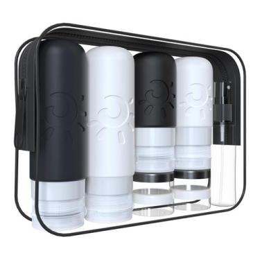 Imagem de Garrafas de viagem Zafit, pacote com 18, silicone, aprovadas pela TSA 