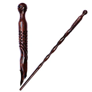 Imagem de Varinha mágica de madeira esculpida à mão Handicraftviet 38cm