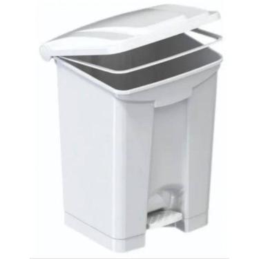 Imagem de Lixeira Com Pedal Polipropileno Branca - 50 Litros