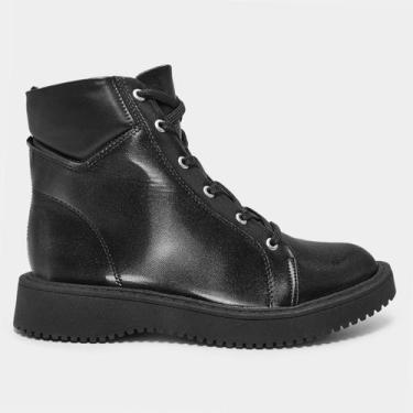 Imagem de Bota Coturno Moleca Casual Feminina, Preto, 37