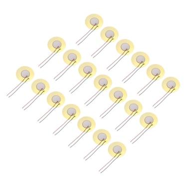 Imagem de uxcell 20 discos piezoelétricos 50 mm acústico captador transdutor microfones trigger buzzer bateria guitarra