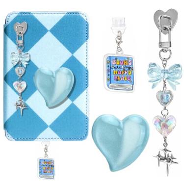 Imagem de XPMBF Conjunto de 3 berloques fofos para berloques Kindle, incluindo plugue de poeira tipo C/USB C, suporte de coração, Bling para acessórios Kindle, compatível com Kindle Paperwhite 11ª 12ª geração