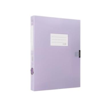 Imagem de Bolsa de documentos Caixa de arquivo A4 55 mm pasta de contrato de grande capacidade material de escritório caixa de armazenamento de dados suporte de documentos (Roxo)