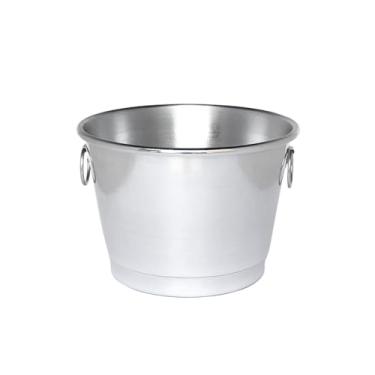 Imagem de Baldes 5 Litros Gelo Aluminio Alça Simples Festas Casa Bares Medio Restaurante Polido