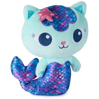 Imagem de Gabby`s Dollhouse: Pelúcia Premium FinTastic MerCat de 25,4cm com Cauda de Sereia Móvel - Brinquedo Interativo para Meninas e Meninos