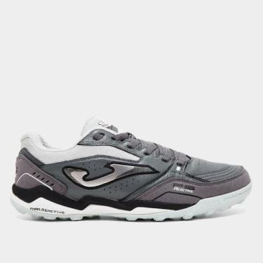 Imagem de Chuteira Society Joma Fs Reactive Unissex, Cinza, 42