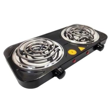 Imagem de Fogão Elétrico, Fogareiro Portátil, Cooktop, 2 Bocas, 110V
