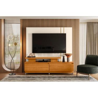 Imagem de Rack New Apolo para TV de até 75 polegadas (COM RODÍZIOS) - Cumaru Opala - Madetec