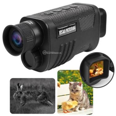 Imagem de Monóculo Visão Noturna Filmadora Infravermelho 1080P com Zoom 8x e SD 