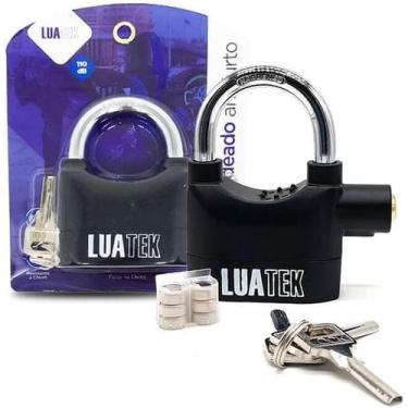 Imagem de Super Cadeado Com Alarme Sonoro Antifurto Moto Bike Casa 110db Bk-bl16