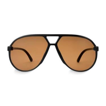 Imagem de Óculos De Sol Aviador Retrô Preto Saint Germain UV400 Acetato - Saint 