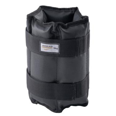 Imagem de PAR DE CANELEIRAS DE PESO (TORNOZELEIRAS) PRETAS - 9 KG